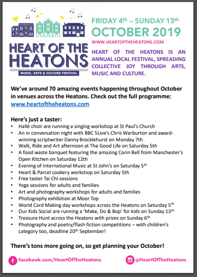 A snapshot of the Heart Of The Heatons programme!